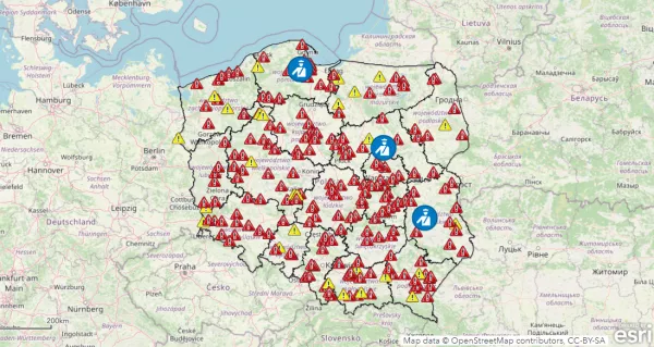 POLICYJNA MAPA WYPADKÓW DROGOWYCH ZE SKUTKIEM ŚMIERTELNYM – WAKACJE 2023 - 3 SIERPNIA - Suski.dlawas.info - portal informacyjno - rozrywkowy